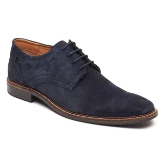 Base London Eton Schnürleder Herren Navy Schnürschuhe