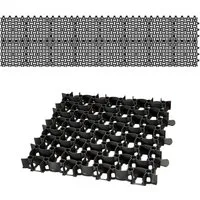 BigDean Rasengitter 16x Rasengitter Paddockplatte SCHWARZ 50x50 cm, 50x50 cm, Set, 16-St., Rasengitter, UV-Beständig, Leichtverlegbar, Belastbar, Erosionsschutz