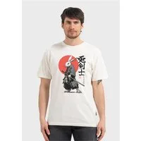 Oldskull T-Shirt Asian Samurai Rabbit Graphic mit großem Fotodruck