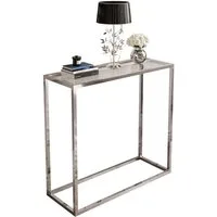Lookway Konsolentisch MODERN GLASS mit silberfarbenem, verchromtem Gestell (1x Konsole), Breite: 80/100 cm