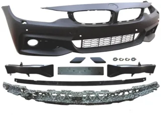 Front Stoßstange vorne Gitter Spoiler Sport Look Set für BMW 4er F32 F33 F36