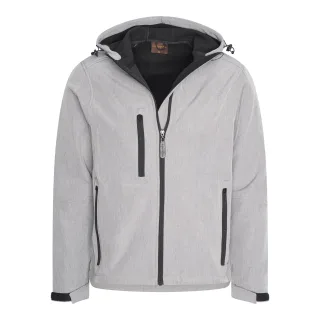 Softshell Hood Jacket Grijs von Cappuccino Italia in der farbe Grau und in größe M.