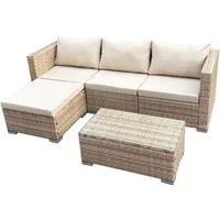 SVITA Loungeset QUEENS, (Set, 5-tlg., Garten-Lounge), verschiedene Stellmöglichkeiten, breite Armlehnen, inkl. Tisch