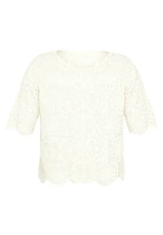 Betty & Co - Lochstrick-Pullover Rohweiß - Gr. - 36