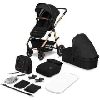 lionelo Kombikinderwagen Amber 2 in 1 Black Onyx
