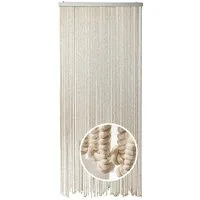 Kobolo Türvorhang Seilvorhang Vorhang MARITIM 54 Stränge beige (1 St), Ösen, halbtransparent, abweisend gegen Insekten