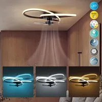 OTTO home LED Deckenleuchte Aerris Deckenventilator, CCT - über Fernbedienung, Dimmfunktion, Fernbedienung, Infrarot inkl., Memoryfunktion, Nachtlichtfunktion, Ventilatorfunktion, LED fest integriert, Neutralweiß, Kaltweiß, Warmweiß, Deckenlampe, Ven