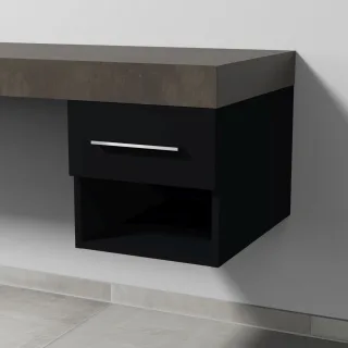 Sanipa Anbau-/Solitärschrank 2morrow (G2350) 340x350x520 Schwarz-Matt, G235008 G235008