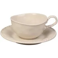 EKA Kaffeeservice Pearl Beige Kaffeetassen Set (12-tlg), Porzellan