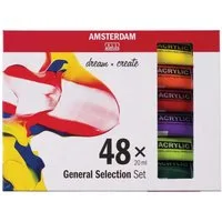 Talens Kreativset AMSTERDAM Acrylfarbe "Standard Series" - 48 x 20 ml, (48er Set, 48-tlg)