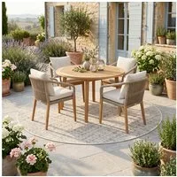 Snapstyle Outdoorteppich In & Outdoor Teppich Oslo Trend Rund, Rund, Höhe: 4 mm