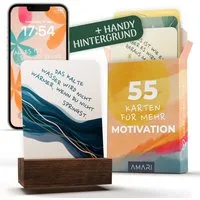 Amari Grußkarten Achtsamkeitskarten 55 Motivationskarten mit Sprüchen, Geschenkidee Affirmationskarten für Resilienz & Selbstliebe
