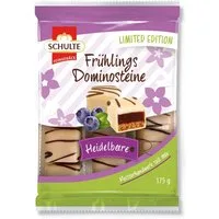 Schulte Schokolade, Schulte Feingebäck Frühlings Dominosteine Heidelbeere Limited 175g
