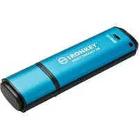 IronKey Vault Privacy 50 256 GB, USB-Stick hellblau/schwarz, USB-A 3.2 Gen 1