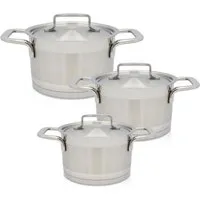 Krüger Topf-Set Kreta, Edelstahl 18/10 (Set, 6-tlg), für Induktions-Kochfelder geeignet