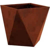vidaXL Blumentopf Pflanzkübel Rostig 30 x 30 x 30 cm Wetterfeststahl (1 St)