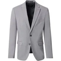 VENTI Sakko VENTI Herren Anzugsakko FORMAL Revers Polyestermix Silber