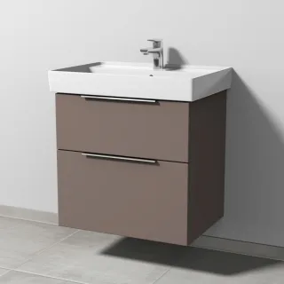 Sanipa 3way Waschtischunterbau zu Villeroy & Boch Collaro Waschtisch mit 2 Auszügen, Taupe-Matt UP8351T