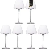 Intirilife Weinglas, 6-tlg., Glas, 6x Wein Glas 600ml Rotwein Glas Kelch Spülmaschinenfest Kristallglas