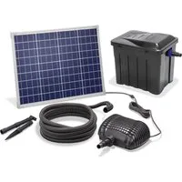 esotec Teichfilter 50/2500 Solar 4-Stufen Durchlauffilter-Komplettset 2500l/h 50Wp 101070 (Komplettset)