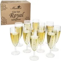 MamboCat Sektglas 12er Set Royal Sektgläser 140ml Champagner-Glas klare Prosecco Party, Glas