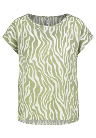 Authentic Style - RE9CIGt1cnphcm0gQmx1c2UgQWxsb3ZlciBQcmludA== graphics: bright sage green-offwhite - Gr. - S