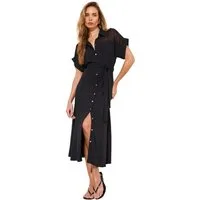 LIPSY Midikleid Lipsy Hemdblusenkleid mit Mesh (1-tlg)