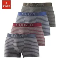 s.Oliver Boxer Boxershorts für Herren (Packung, 4-St) mit kontrastfarbenem Webbund