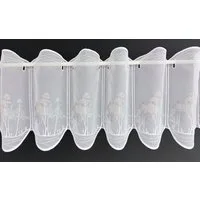 Gardinen Kranzusch Scheibengardine mit Bäumen (1 St), Stangendurchzug, transparent, Stablöcher,transparent,verschiedene Höhen, Breiten