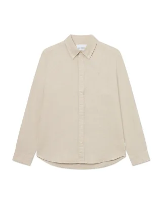 les deux - Hemd - Kristian Linen beige/braun - Gr. - S