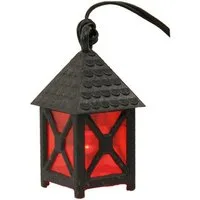 FADEDA Krippen-Zubehör FADEDA Laterne rot, 4-eckig, 3,5V, LED, Höhe in cm: 4