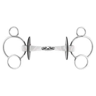 Gebiss Nathe 3-Ring doppelt gebrochen