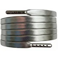 Basicwear Germany Schnürsenkel Flache Lederschnürsenkel mit Metallspitzen