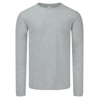 Fruit of the Loom Herren Iconic 150 Langarm T-Shirt (Grau Heather)