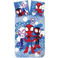 MARVEL Kinderbettwäsche Marvel Spidey Amazing Friends Kinderbettwäsche Ghost-Spider 100x135 cm, Renforcé, 2 teilig
