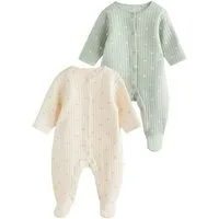 Next Schlafoverall Gesteppte Baby-Schlafanzüge, 2er-Pack (2-tlg)