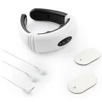 Sport-Knight® Massagegerät EMS Nacken- und Rückenmassagegerät Tiefenentspannung, Massagegerät-Set, Massagegerät, 2 Elektroden, 4 leitfähige Pflaster