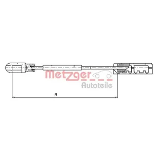 Metzger Handbremsseil hinten Opel Vectra B