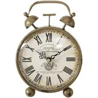 BOLTZE GRUPPE GmbH Uhr Tischuhr Orleans Material Metall Hellbraun H 13cm