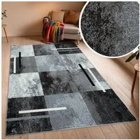 OTTO home Teppich Cube, Karo Muster mit 3D-Design, rechteckig, Höhe: 9 mm, Kasten, geometrisch, Patchwork, Wohnzimmer, Schlafzimmer
