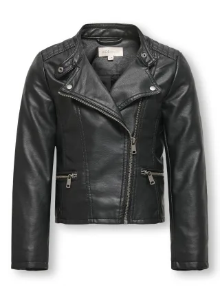 KIDS ONLY - KOGFREYA LIFE FAUX LEATHR BIKER OTW NOOS Black - Gr. - 158