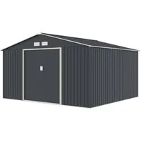 HATTORO Gartenhaus, BxT: 341x322 cm, Gerätehaus, Geräteschuppen, Garten Schuppern, Grau, Anthrazit