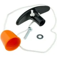 ASSA ABLOY Griff Garagentor Innengriff – für 9 mm Vierkant – mit Seil & Bommel (1-St), inkl. M6 Schraube