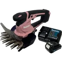 Makita Akku-Grasschere UM600DSAP, Pink [12 V] inkl. Akku 2 Ah und Ladegerät DC10SB
