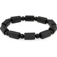 Lebensquelle Plus Armband Kristallarmband mit Kugelelement 19 cm, Turmalin, schwarz (Schörl)