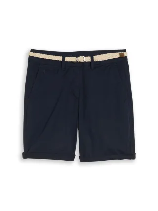 Tom Tailor - Chino Bermuda Shorts mit Gürtel sky captain blue - Gr. - 44