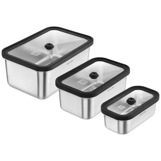 ZWILLING Fresh & Save STAINLESS Vakuum Boxset, S/M/L / 6-tlg, Edelstahl, Silber