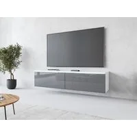 Home affaire Lowboard LOWBOARD D, wahlweise mit oder ohne Beleuchtung, modernes TV-Board ohne Griffe, mit viel Stauraum,stehend und hängend