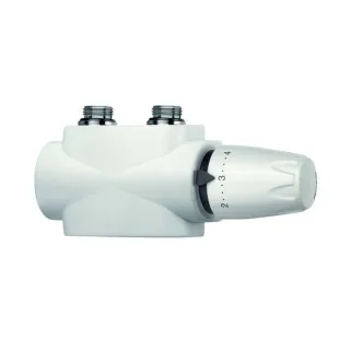 Heimeier Multilux 4-Set Thermostatventil 9690-42.000 umstellbar von Zwei- auf Einrohrbetrieb, weiß