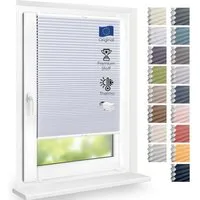 DomDeco Wabenplissee Thermo Plissee ohne Bohren - Hitzeschutz, Verdunkelung, verspannt, abdunkelnd, Klemmfix, stufenlos, kälteschutz, modernes Fensterplissee